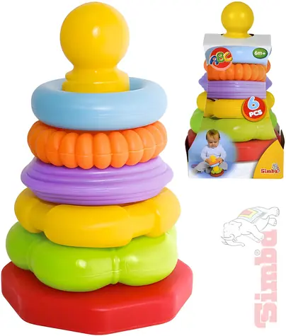 Simba Navliekacia pyramída / 20 cm / 5 krúžkov / od 6 mesiacov