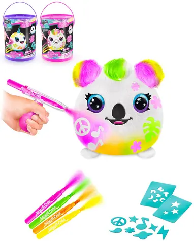 Epee Kreatívna sada Airbrush Neon Squish Pals / 3 druhy: koala, jednorožec, narval / od 6 rokov