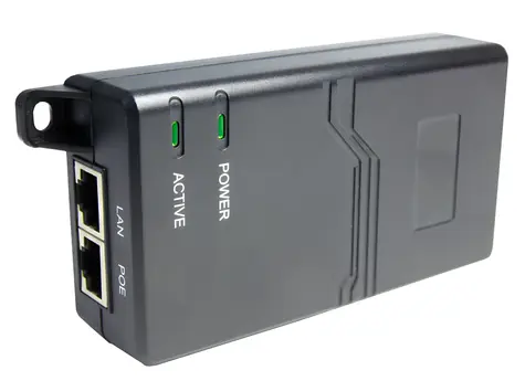 Konftel PoE injektor 30W čierna / PoE injektor / IEEE 802.3 AF/at / 2x RJ-45