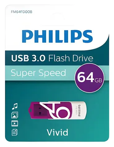 Philips Vivid Edition Magic Purple 64 GB / Flash disk / USB 3.0