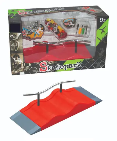 SPARKYS Fingerboard skatepark s rampou a zábradlím / Sada / od 6 rokov