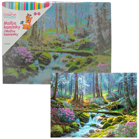 SPARKYS Diamantové maľovanie Lesný potôčik / 30x40 cm / od 6 rokov