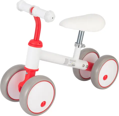 SPARKYS Balančné odrážadlo bielo-červené / 4 kolesá / nosnosť 30 kg / od 2 rokov