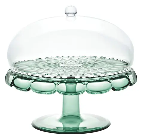 Guzzini VANITY Matcha Green / Stojan na tortu s poklopom / malý