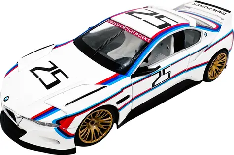 SPARKYS Auto BMW 3.0 CSL Hommage biele / Mierka 1:24 / Kov / Svetlo a zvuk