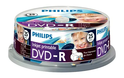 Philips DVD- R 4,7 GB / 16x / 25 ks