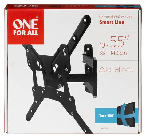 One For All SMART Turn 180 / Nástenný držiak TV / otočný 180 ° / do 65"