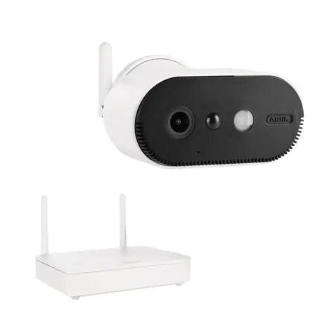 ABUS PPIC91000 čierno-biela / Bezpečnostná kamera / Akumulátorová / Bezdrôtová / IP65 / 3 MP