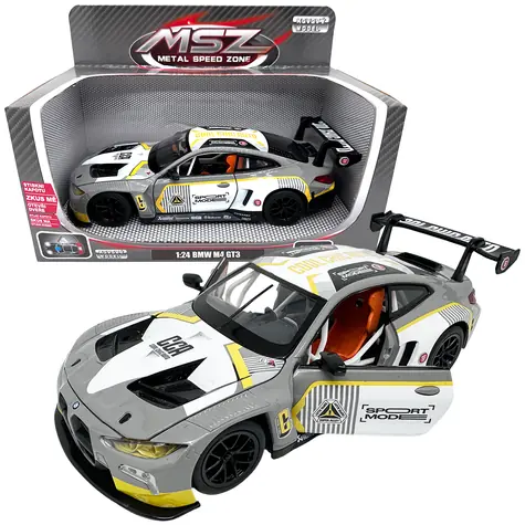 SPARKYS Kovový model BMW M4 GT3 strieborne šedá / Mierka 1:24 / od 3 rokov