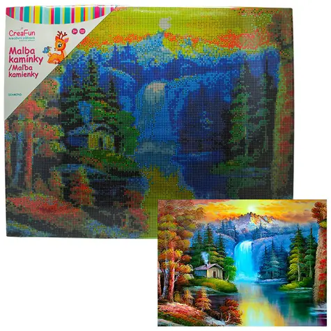 SPARKYS Diamantové maľovanie Vodopád / 40x50 cm