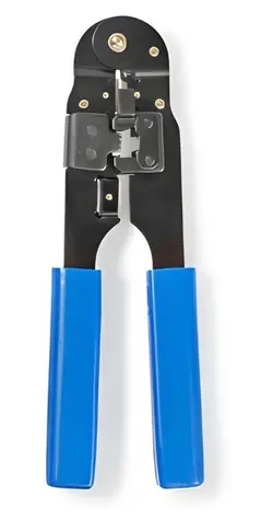 Nedis Krimpovacie kliešte modrá / Krimpovacie kliešte / CAT5e/CAT6/CAT6a / Odizolovanie a rezanie / ABS, oceľ