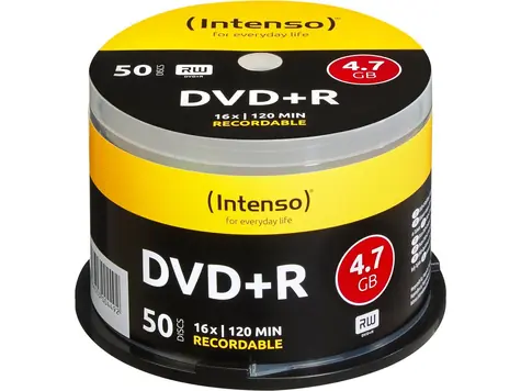 INTENSO DVD+ R 4,7 GB / Optické médium / 16x / 50 ks / Cake box