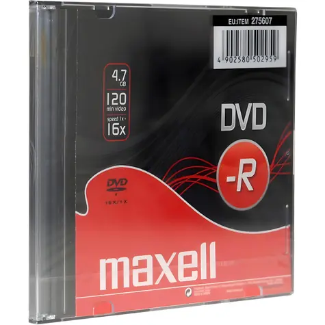 Maxell DVD- R 4,7 GB 1ks / Optické médium / 16x / Slim case