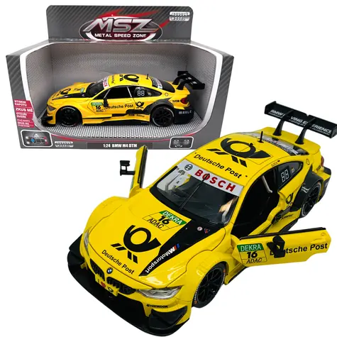 SPARKYS Auto BMW M4 DTM žlté / Mierka 1:24 / Kov / Svetlo a zvuk