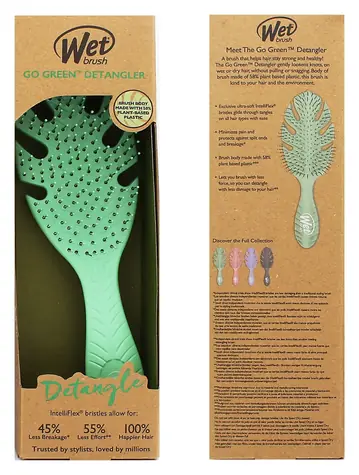 Wet Brush Go Green Detangler Kefa na vlasy Green