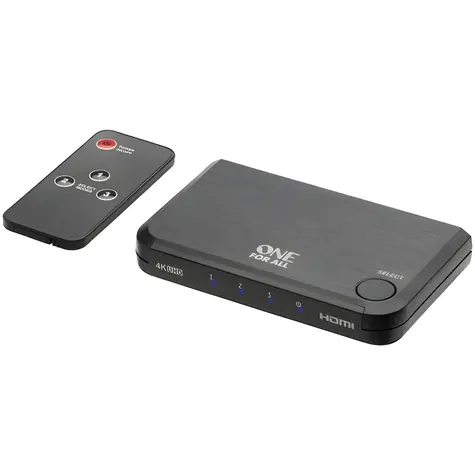 One For All SV1632 čierna / Prepínač HDMI / 3x HDMI / 4K 60Hz / diaľkové ovládanie