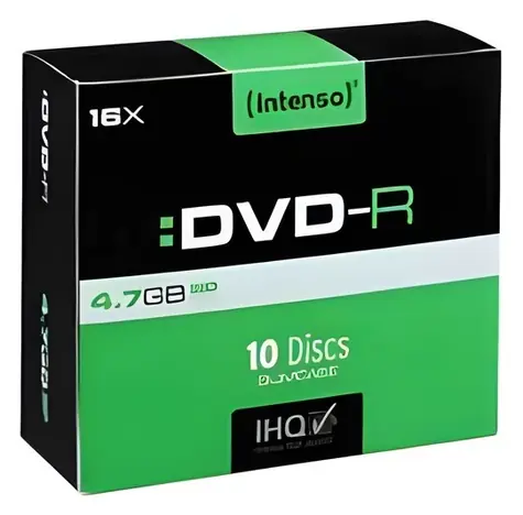 INTENSO DVD- R 4,7GB / Optické médium / 16x / 10 ks / Slim case