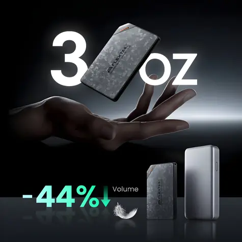 Flextail Zero Power 5000C 5000 mAh čierna / Powerbanka / USB-C / Pass-through / 20W / 7,1 mm