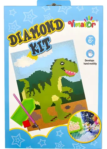 SPARKYS Diamantové maľovanie BABY Dino / 19 × 13 cm / od 5 rokov