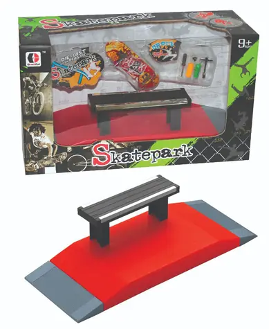 SPARKYS Fingerboard skatepark s lavičkou / Sada / od 9 rokov