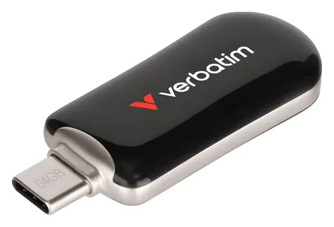 Verbatim Plectra 64GB čierna / Flash Disk / USB-C 3.0 / až 100 MB/s