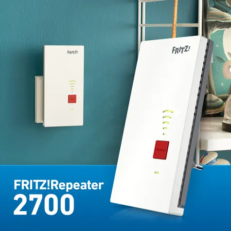 AVM FRITZ! Repeater 2700 / Repeater / Wi-Fi 7 / 2,4 + 5 GHz / Mesh / LAN