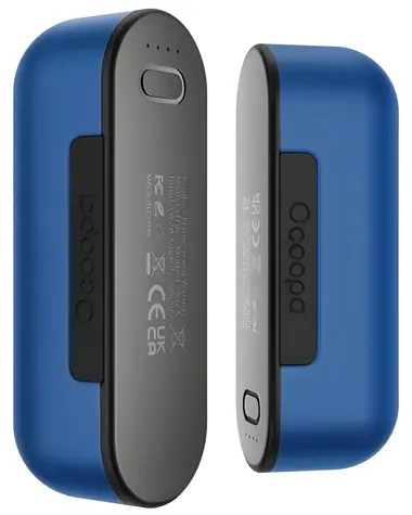 OCOOPA UT2s Ohrievač rúk modrá / 2 ks / Dobíjací / 2x 5000 mAh / 4 úrovne hriatia / až 8 h