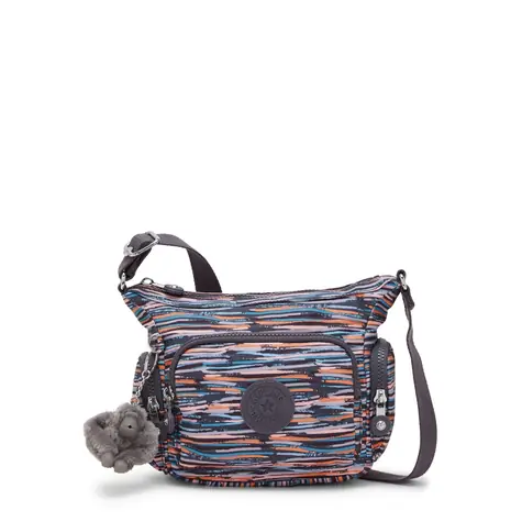 Kipling GABBIE MINI Mineral Stripes / Kabelka / polyamid / nastaviteľný popruh