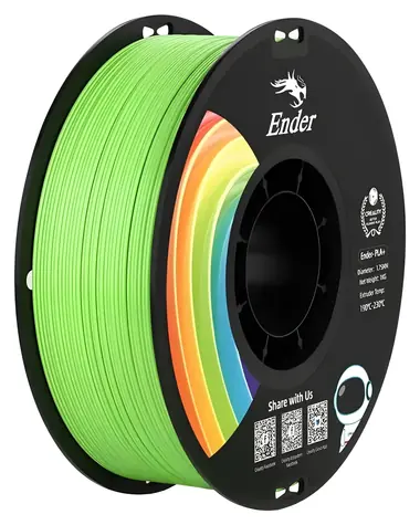 Creality Filament Ender-PLA+ zelená / Struna pre 3D tlačiareň / PLA+ / 1,75 mm / 1 kg