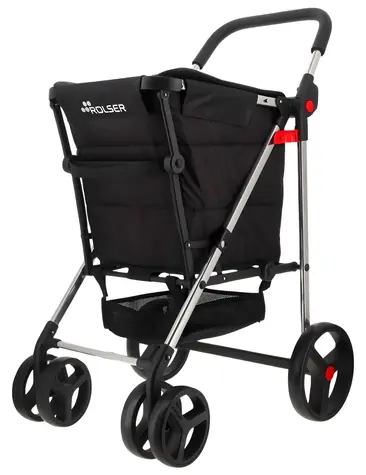 Rolser Basket Polar 4Big čierna / Nákupný vozík / Skladacia / S brzdou / Objem 58 l / Nosnosť 50 kg