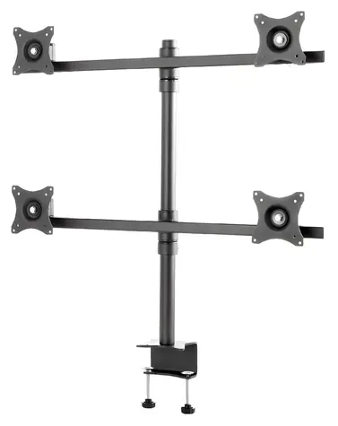EDBAK SV07 / Stolný držiak pre 4 monitory / 15-30" / nosnosť 40 kg / VESA 75x75-100x100
