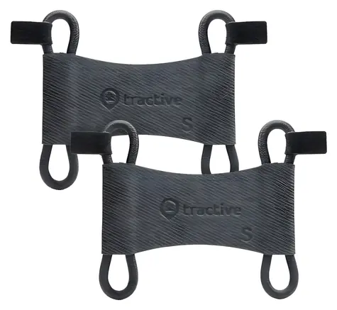 TRACTIVE Textilné spony S pre DOG 6 čierna / Spony pre GPS lokátor / 2 ks / Obojky do 2,5 cm
