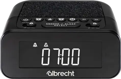 Albrecht DR 451 čierna / Rádiobudík / FM / DAB+ / stmievateľný displej