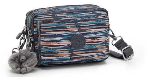 Kipling ABANU MULTI Mineral Stripes / Ľadvinka / 2v1 crossbody a do pása / Vodeodolný polyamid