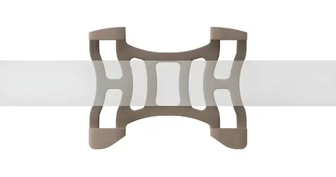 TRACTIVE Gumové upevňovacie spony pre DOG 6 XL hnedá / Spony / 2 ks / pre obojky do 4 cm