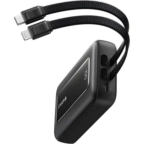 Anker Zolo 10000mAh čierna / Powerbanka / 35W / s káblom USB-C a Lightning / USB-C + USB-A