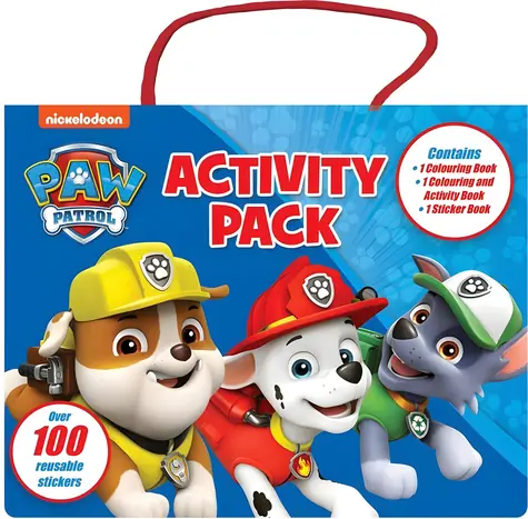 NICKELODEON Kreatívna sada Tlapková patrola / Omaľovánky / zošit aktivít / 3 archy samolepiek / úlohy v angličtine