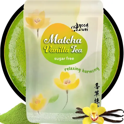 GOODWEI Matcha vanilka / Zelený čaj v prášku / 100 g