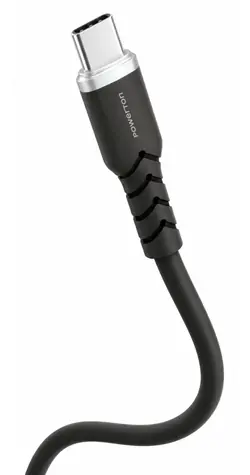 Powerton Energy DARK EDITION čierna / USB kábel / USB-C - USB-C / silikónový / 1 m / PD 60W