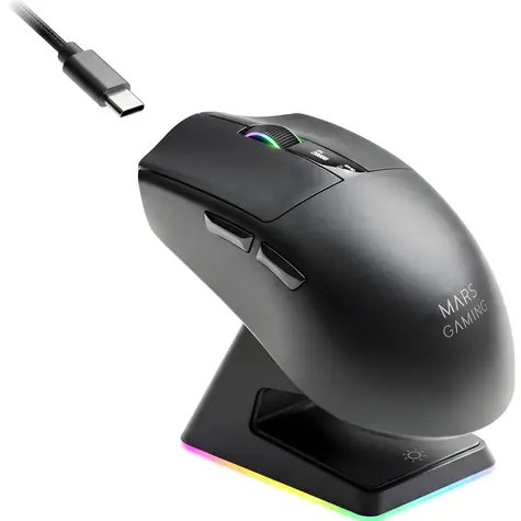 Mars Gaming MMWELITE čierna / Herná myš / optická / 20000 DPI / Bluetooth / 6 tlačidiel