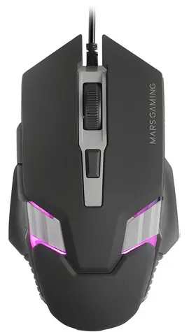 Mars Gaming MM024 čierna / Herná myš / Optická / 4000 DPI / 6 tlačidiel / USB / podsvietenie