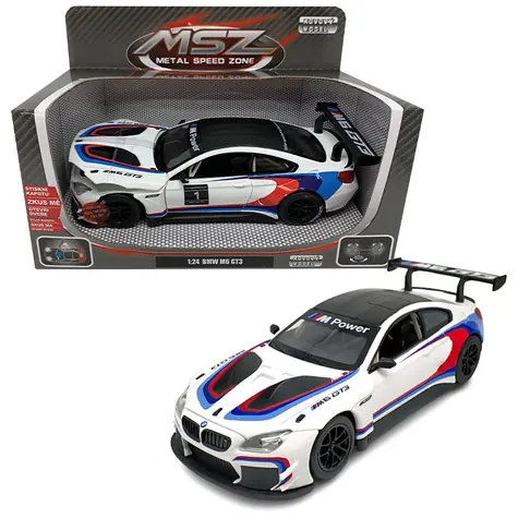 SPARKYS Kovový model auta BMW M6 GT3 / 1:24 / Svetelné a zvukové efekty / Otváracie dvere