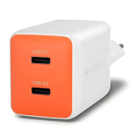 Targus HyperJuice Flex 45W oranžová / Nabíjačka do siete / GaN / 2x USB-C