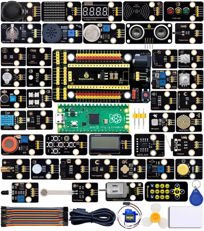KEYESTUDIO Senzorová sada 42v1 pre Raspberry Pi Pico / Elektronická stavebnica / 42 senzorov a modulov