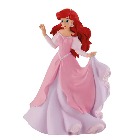 BULLYLAND Figúrka Ariela v ružových šatách 12312 / Disney licencie / Plast / 10 cm