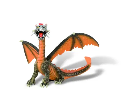 BULLYLAND 75595 Figúrka Drak sediaci oranžový / Plast / 8,7 cm