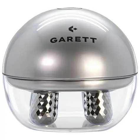 Garett Beauty Pretty Face Glow strieborná / Prístroj na starostlivosť o pleť / EMS / LED terapia / masážne valčeky