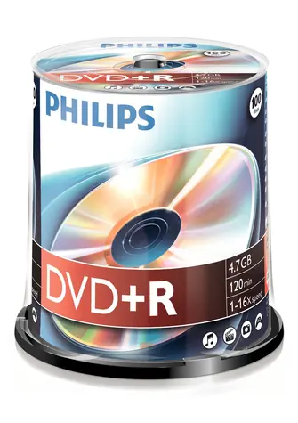 Philips DVD+ R 4,7 GB 16x / DVD+ R médium / 100 ks / Spindl