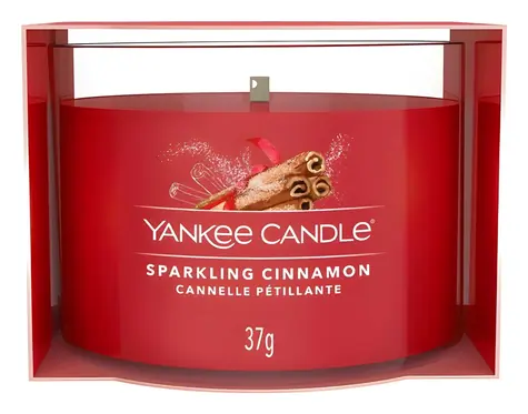 Yankee Candle Votívna sviečka v skle Sparkling Cinnamon / Sladké a korenené / 8-10 hod / 37 g