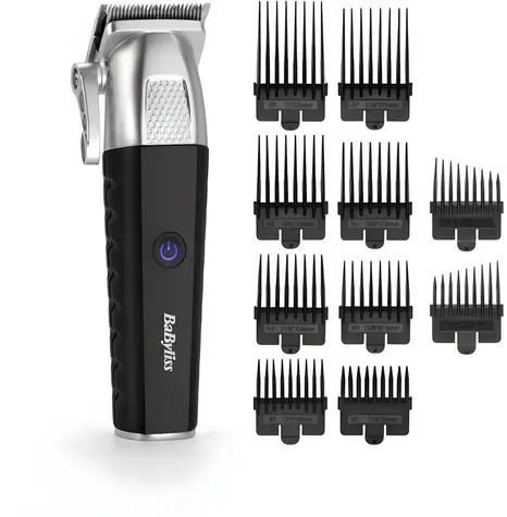 Babyliss E812E / Zastrihávač vlasov / Lithium Power / bezdrôtový / odnímateľné nástavce / kefka a olej